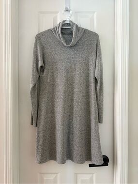 Brit & Bri Grey Knit Cowl Neck Dress